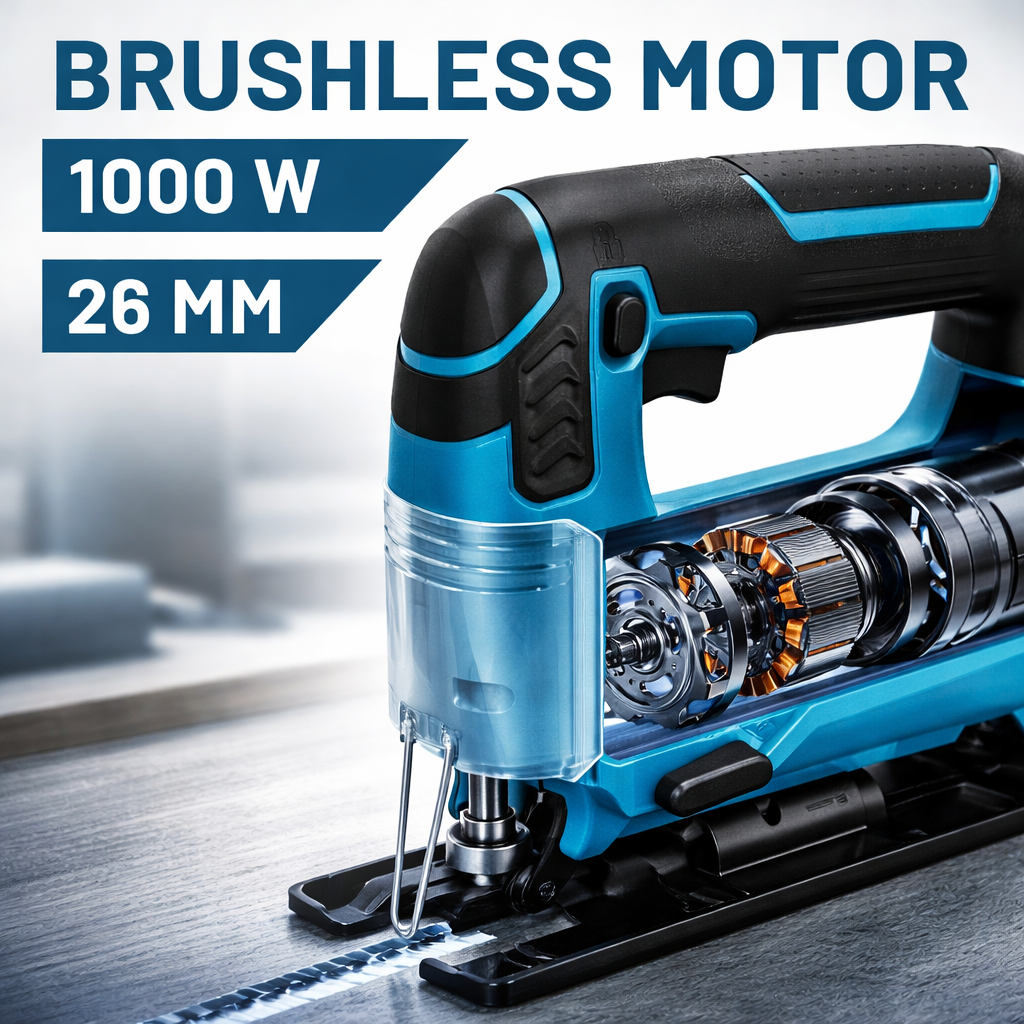 Gisam 26mm Wyrzynarka Bezszczotkowa – Wysoka Moc 3500RPM + Regulacja Prędkości